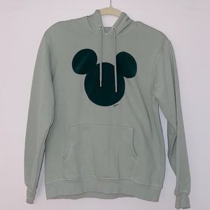 DISNEY for H& M | Women’s Sage Green Mickey Long Sleeve Hoodie Size Small S